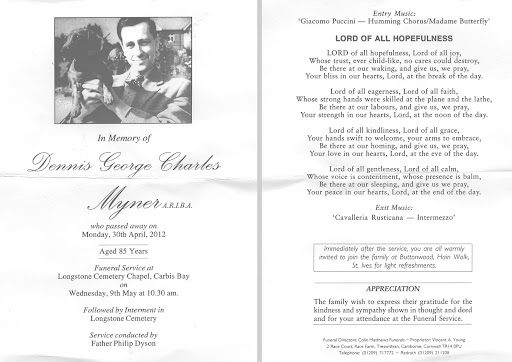 Tribute to Mr Denis Myner